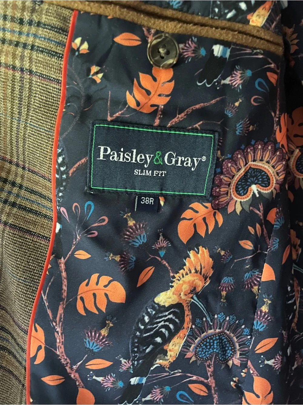 Paisley & Gray brown plaid